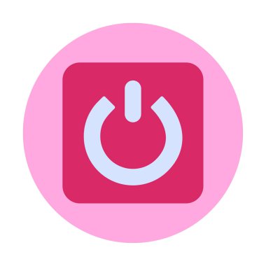 Güç düğmesi simgesi. İnce çizgi çizimi. vektör simgesi beyazda izole edildi