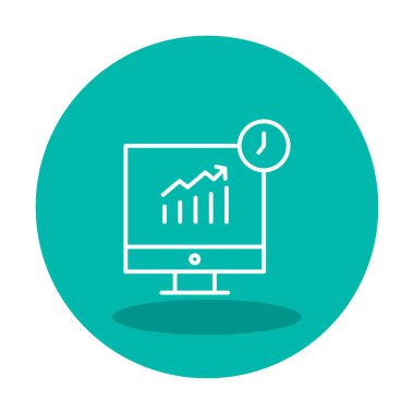 Stocks Analitik Modern Simgesinin vektör çizimi                   