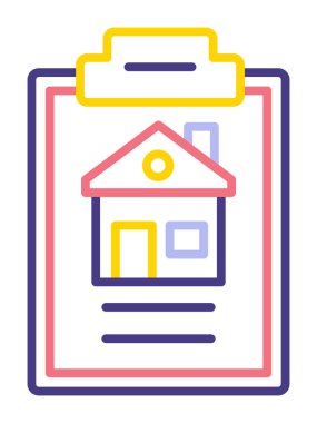 House Preview modern simgesinin vektör illüstrasyonu                          