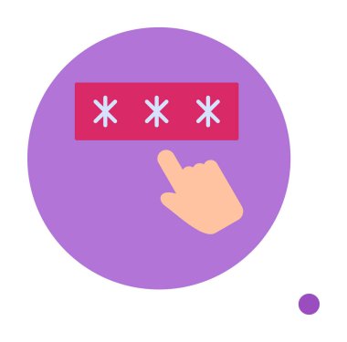 Parola web simgesi, vektör çizim