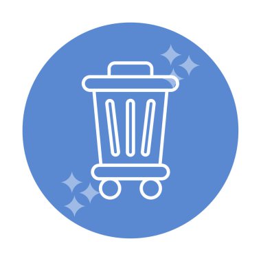 Çöp kutusu web simgesi, vektör illüstrasyonu