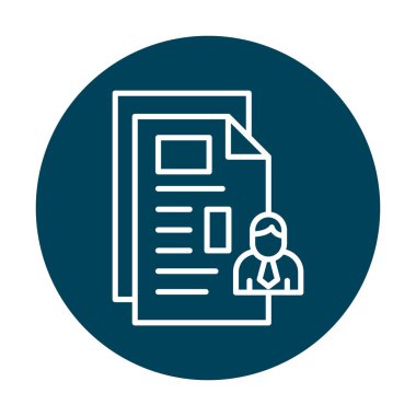 Beyaz arkaplanda istihdam ve iş özgeçmişi simgesi