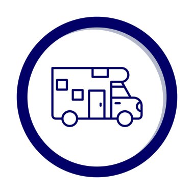 Van düz vektör simgesi