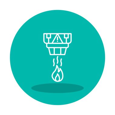 Duman dedektörü web simgesi vektör çizimi