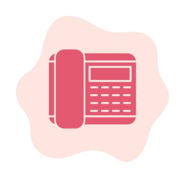 Basit Telefon Simgesi, vektör illüstrasyonu