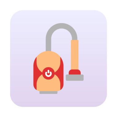 Elektrik süpürgesi ağ simgesi basit illüstrasyon