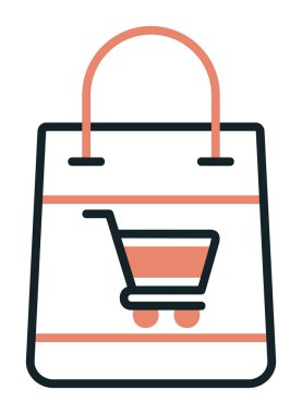 Basit Yük Torbası simgesi, vektör illüstrasyonu