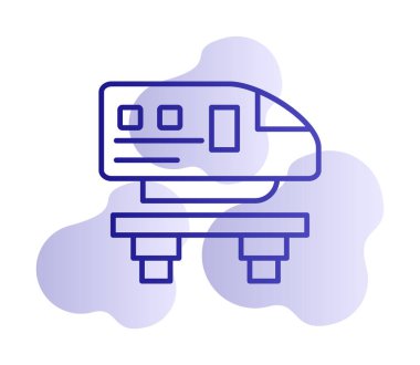 Monoray yaratıcı ikonu. Işınlama simgeleri koleksiyonu. İzole edilmiş Raylı İşareti 