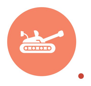 askeri tank simgesi, vektör illüstrasyonu 