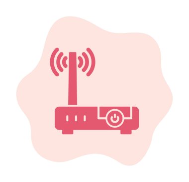 wifi sinyali, Router Aygıt vektör illüstrasyon tasarımı