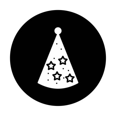 Basit Parti Şapkası simgesi, vektör illüstrasyonu