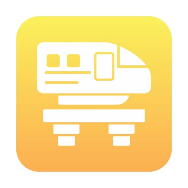 Monoray yaratıcı ikonu. Işınlama simgeleri koleksiyonu. İzole edilmiş Raylı İşareti 