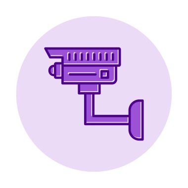 Basit bir CCTV kamera simgesi, vektör illüstrasyonu