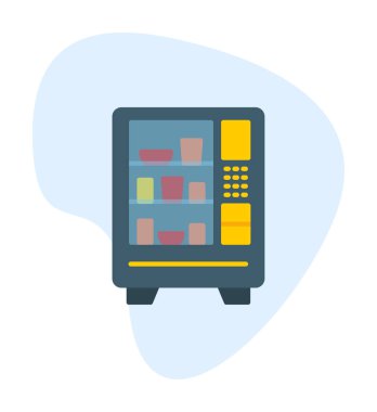 Otomat Web simgesi, vektör illüstrasyonu 