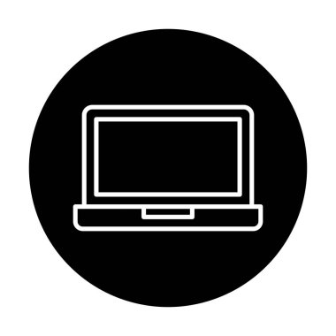 Dizüstü bilgisayar simgesi vektör çizimi