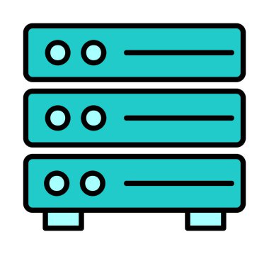 ağ simgesi çizimi. Sunucu                    