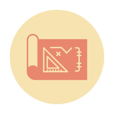 Şablon simgesi, vektör illüstrasyonu basit tasarım