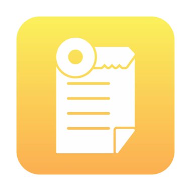 Basit not defteri arayüzü simgesi, vektör illüstrasyonu