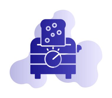 tost makinesi simgesi, vektör illüstrasyonu