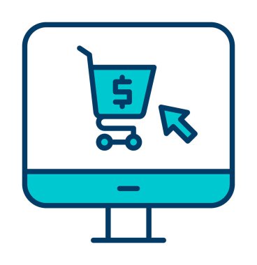 Projeniz için çevrimiçi alışveriş simgesi