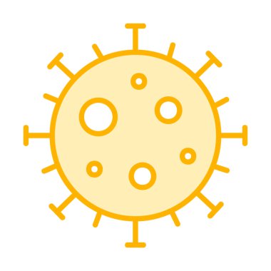 Corona virüsü, covid 19 salgın ikonu. düz biçim