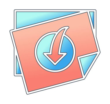  Dosya indir simgesi, vektör çizim