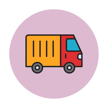 Van düz vektör simgesi