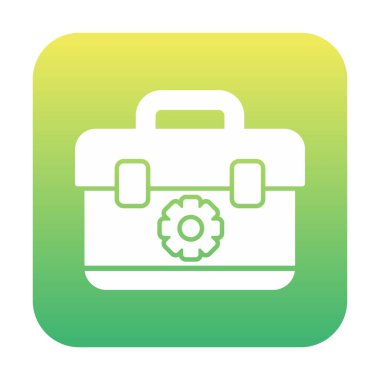 Araç takımı, araç kutusu düz simgesi, vektör illüstrasyonu