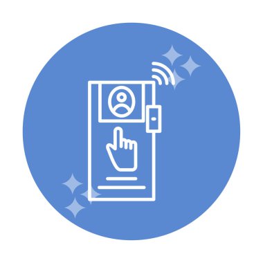 Kapı Kamera simgesi vektör illüstrasyonu 