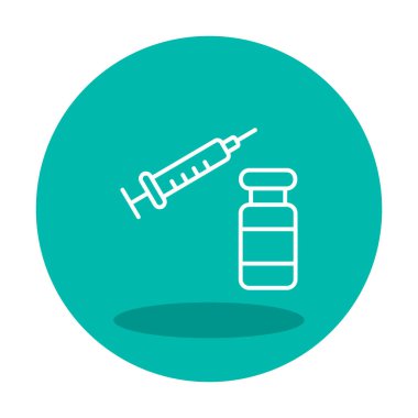 Şırınga web simgesi, vektör çizim 