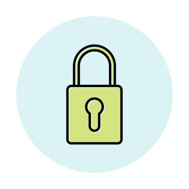 kilit simgesi web basit illüstrasyon