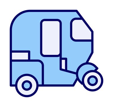 Tuk Tuk simge vektör illüstrasyonu