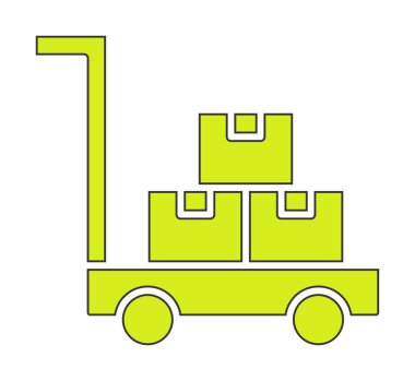 Trolley simgesi, vektör illüstrasyon tasarımı.