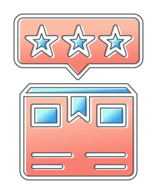 Teslimat kutusu simgesi, vektör illüstrasyonu basit tasarım