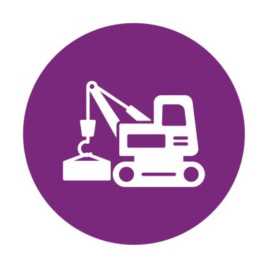 Yapı vinç simgesi, vektör illüstrasyon tasarımı