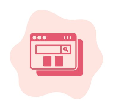 tarayıcı web sayfası simgesi, vektör illüstrasyonu