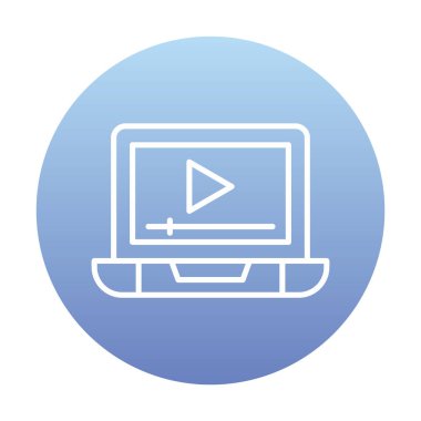 Video Ad simgesi vektör illüstrasyonu