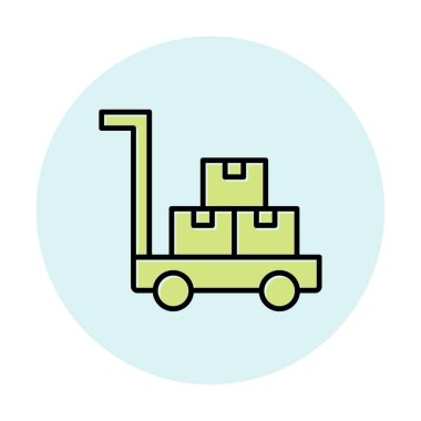 Trolley simgesi, vektör illüstrasyon tasarımı.