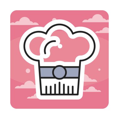 Şef şapka web simgesi beyaz arkaplanda izole edildi