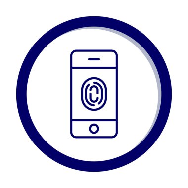 parmak izi kutsal kişilerin resmi, vektör çizim ile Smartphone 