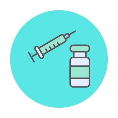 Şırınga web simgesi, vektör çizim 