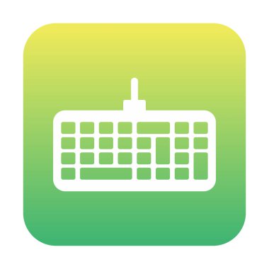 Kablolu klavye simgesinin basit web çizimi