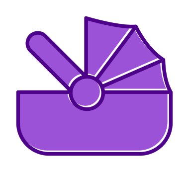 Bebek Araba Koltuğu ikonu. vektör illüstrasyonu