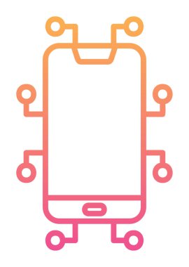 Akıllı telefon simgesi. özet vektör illüstrasyonu 