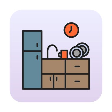 Mutfak simgesi vektör illüstrasyonu