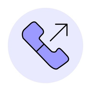 giden arama simge vektör çizim