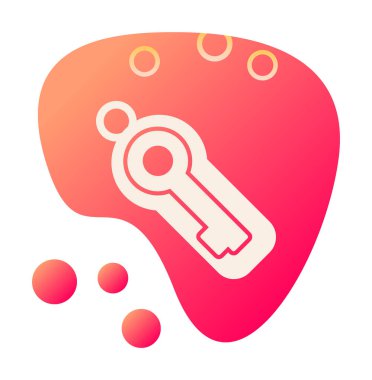 Anahtar sembolü web simgesi, vektör illüstrasyonu