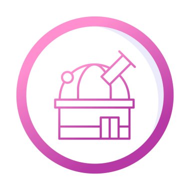 Uzay Gözlemevi simgesinin vektör çizimi                