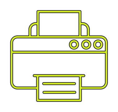 yazıcı simgesi web basit illüstrasyon