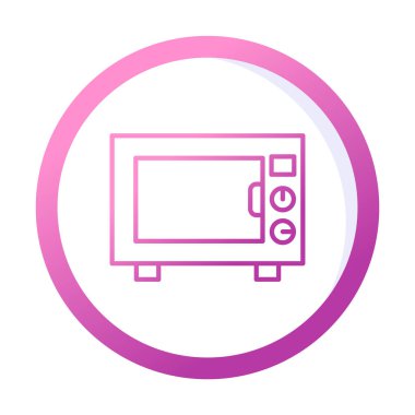 mikrodalga simgesi, vektör illüstrasyonu basit tasarım